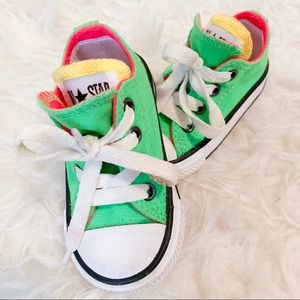 Multi-Color Neon Toddler Girl Converse